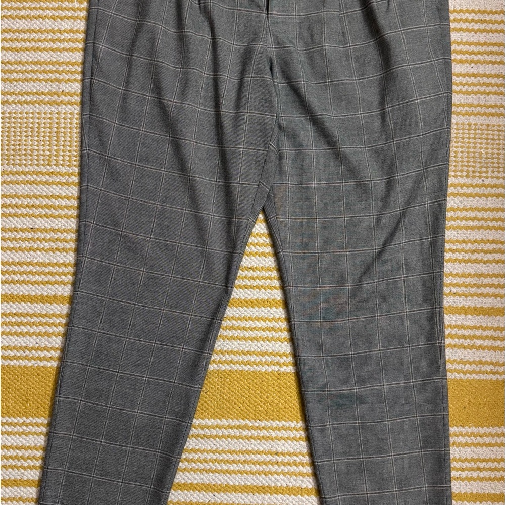 Express Charcoal Checkered Men's Dress Pants